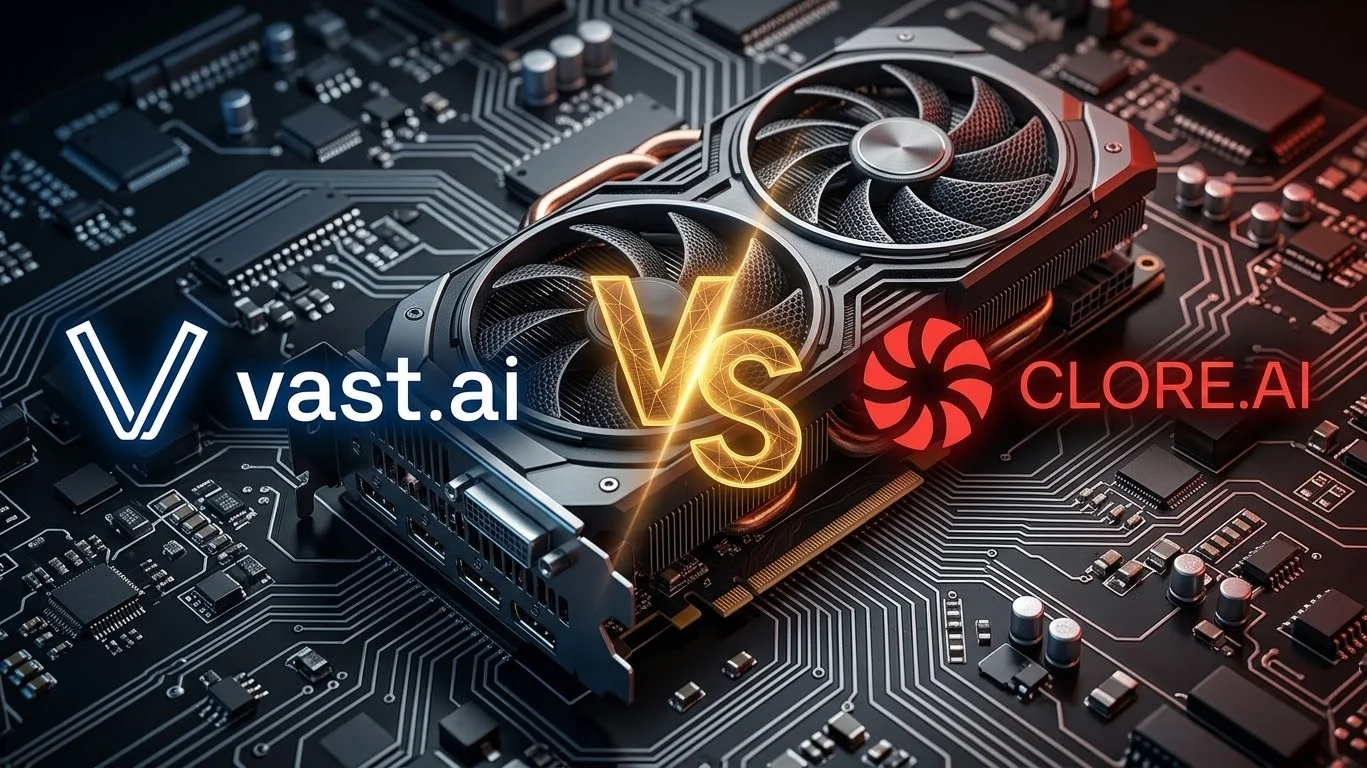 Vast.ai versus Clore.ai decentralized GPU cloud comparison
